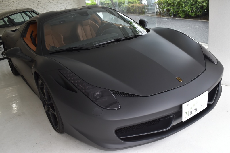 フェラーリ 458スパイダー 正規d車 マットブラックラッピング Op460万以上 中古車 情報 Mars Inc